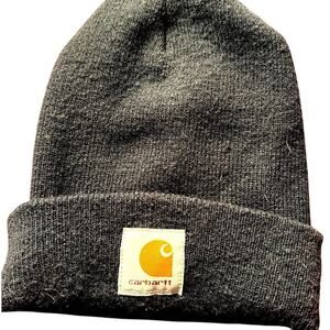 Unisex CARHARTT Black Color Watch Hat Cuffed Beanie Winter Cap OS EUC